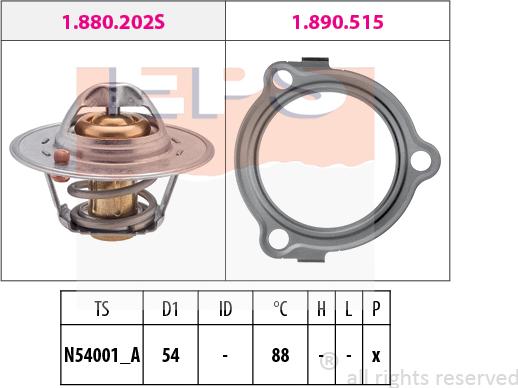 MDR EPS-1880 234 - Termostato, Refrigerante autozon.pro