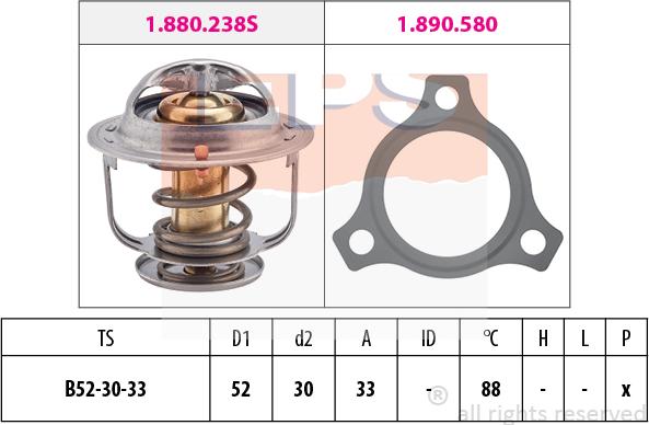 MDR EPS-1880 238 - Termostato, Refrigerante autozon.pro