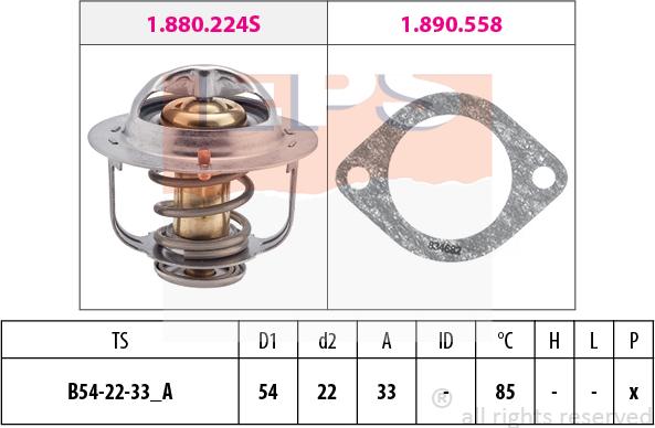 MDR EPS-1880 224 - Termostato, Refrigerante autozon.pro