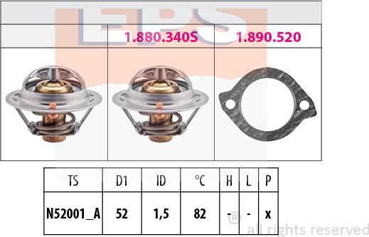 MDR EPS-1880 228 - Termostato, Refrigerante autozon.pro