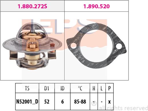 MDR EPS-1880 272 - Termostato, Refrigerante autozon.pro