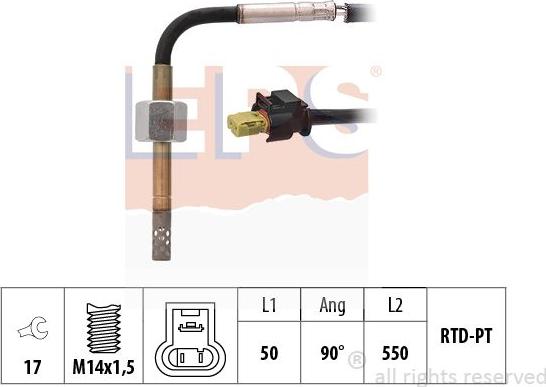 MDR EPS-1220 091 - Sensore, Temperatura gas scarico autozon.pro