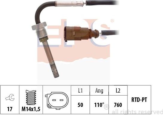 MDR EPS-1220 048 - Sensore, Temperatura gas scarico autozon.pro