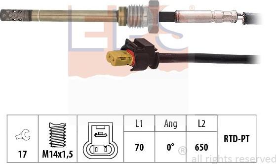 MDR EPS-1220 069 - Sensore, Temperatura gas scarico autozon.pro