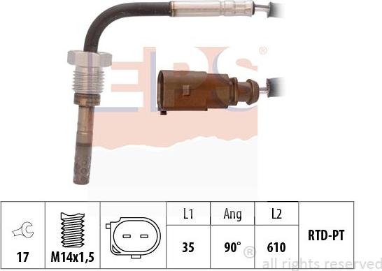 MDR EPS-1220 067 - Sensore, Temperatura gas scarico autozon.pro