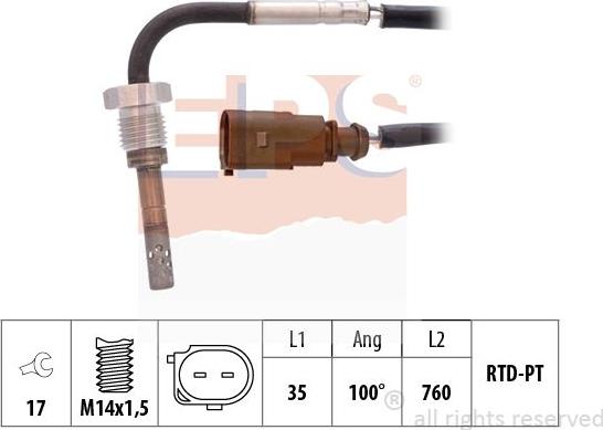 MDR EPS-1220 002 - Sensore, Temperatura gas scarico autozon.pro