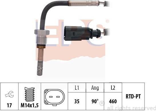 MDR EPS-1220 036 - Sensore, Temperatura gas scarico autozon.pro