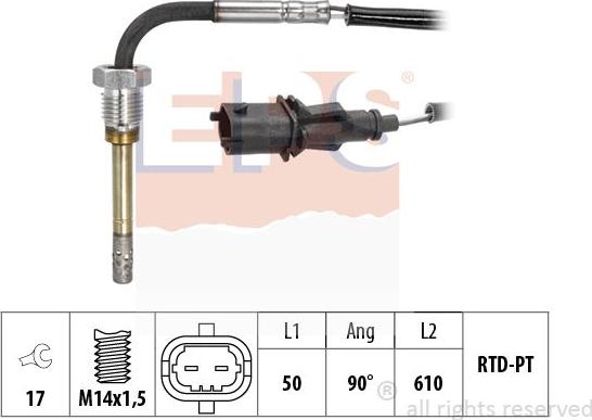 MDR EPS-1220 037 - Sensore, Temperatura gas scarico autozon.pro