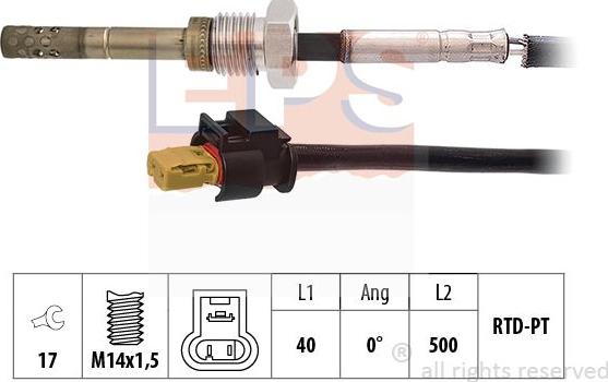 MDR EPS-1220 153 - Sensore, Temperatura gas scarico autozon.pro