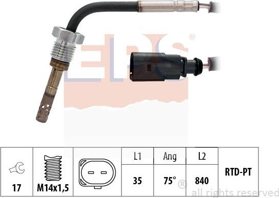 MDR EPS-1220 184 - Sensore, Temperatura gas scarico autozon.pro