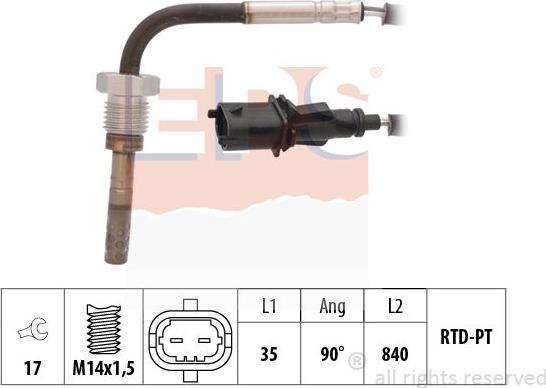 MDR EPS-1220 138 - Sensore, Temperatura gas scarico autozon.pro