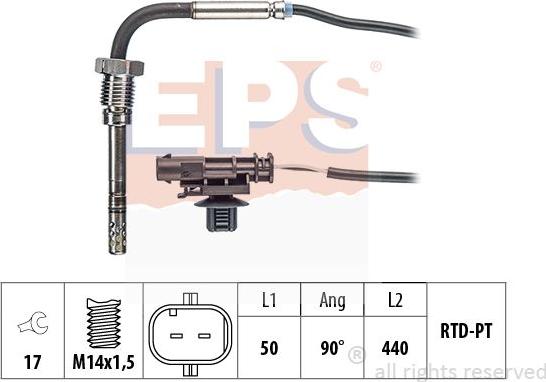 MDR EPS-1220 125 - Sensore, Temperatura gas scarico autozon.pro