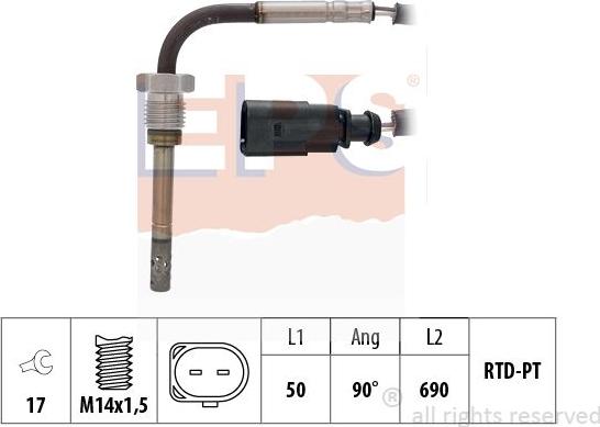 MDR EPS-1220 290 - Sensore, Temperatura gas scarico autozon.pro