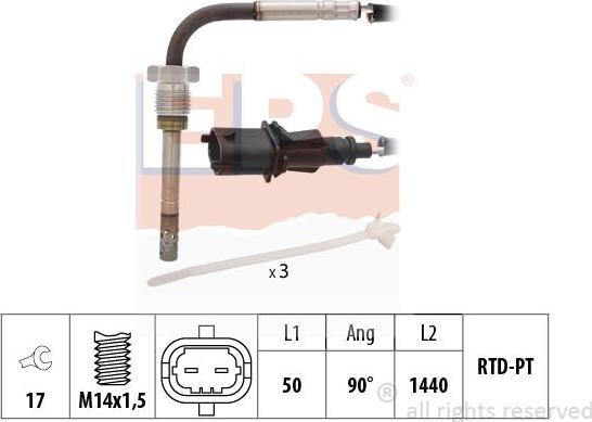 MDR EPS-1220 212 - Sensore, Temperatura gas scarico autozon.pro