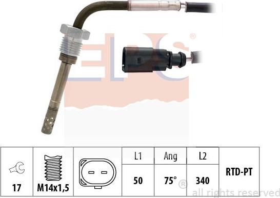 MDR EPS-1220 283 - Sensore, Temperatura gas scarico autozon.pro