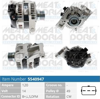 Meat & Doria 5540947 - Alternatore autozon.pro