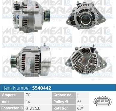 Meat & Doria 5540442 - Alternatore autozon.pro