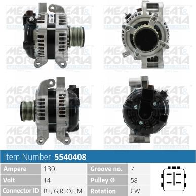 Meat & Doria 5540408 - Alternatore autozon.pro