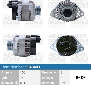 Meat & Doria 5540403 - Alternatore autozon.pro