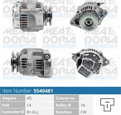 Meat & Doria 5540481 - Alternatore autozon.pro