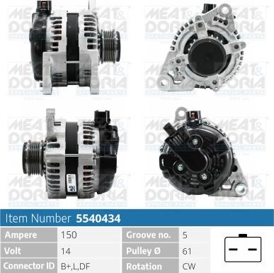 Meat & Doria 5540434 - Alternatore autozon.pro