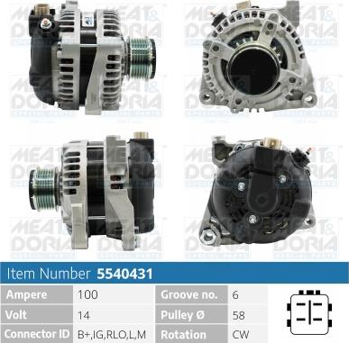 Meat & Doria 5540431 - Alternatore autozon.pro