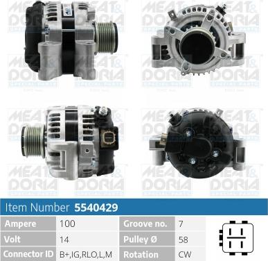 Meat & Doria 5540429 - Alternatore autozon.pro