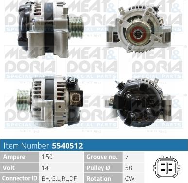 Meat & Doria 5540512 - Alternatore autozon.pro