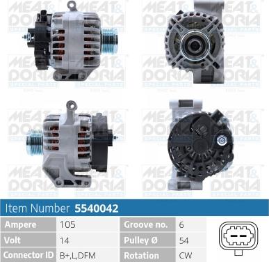 Meat & Doria 5540042 - Alternatore autozon.pro