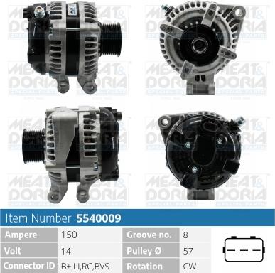 Meat & Doria 5540009 - Alternatore autozon.pro