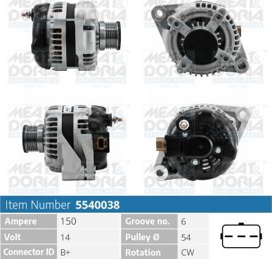 Meat & Doria 5540038 - Alternatore autozon.pro