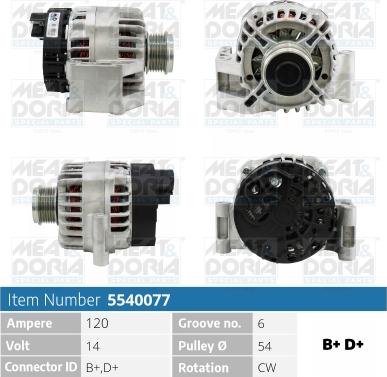 Meat & Doria 5540077 - Alternatore autozon.pro