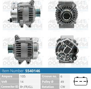 Meat & Doria 5540146 - Alternatore autozon.pro