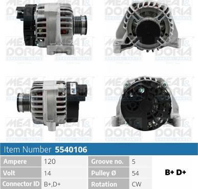 Meat & Doria 5540106 - Alternatore autozon.pro