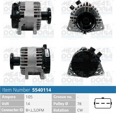 Meat & Doria 5540114 - Alternatore autozon.pro