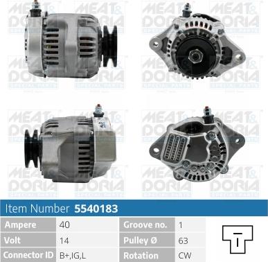 Meat & Doria 5540183 - Alternatore autozon.pro