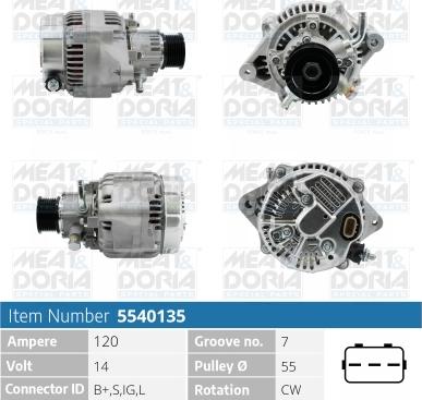 Meat & Doria 5540135 - Alternatore autozon.pro