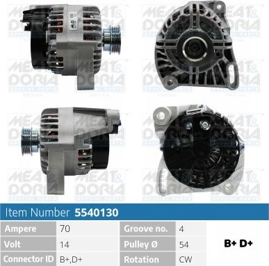 Meat & Doria 5540130 - Alternatore autozon.pro