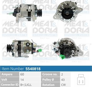 Meat & Doria 5540818 - Alternatore autozon.pro