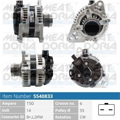 Meat & Doria 5540833 - Alternatore autozon.pro