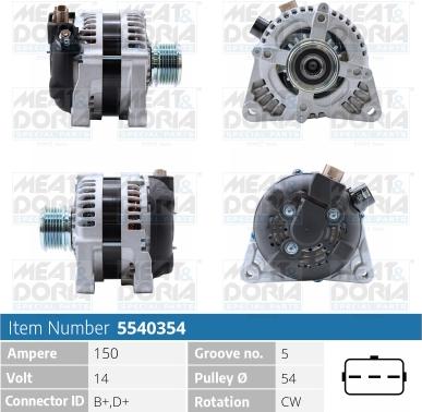 Meat & Doria 5540354 - Alternatore autozon.pro