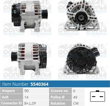 Meat & Doria 5540364 - Alternatore autozon.pro