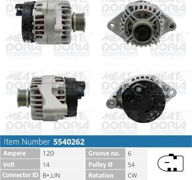 Meat & Doria 5540262 - Alternatore autozon.pro