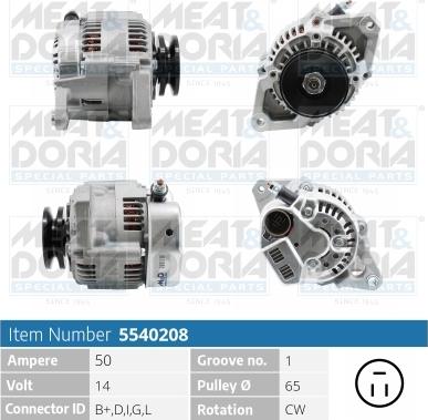 Meat & Doria 5540208 - Alternatore autozon.pro