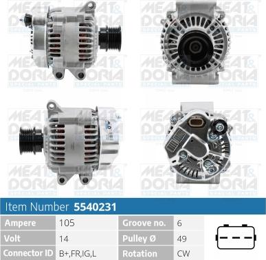 Meat & Doria 5540231 - Alternatore autozon.pro