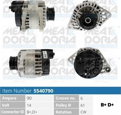 Meat & Doria 5540790 - Alternatore autozon.pro