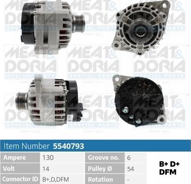 Meat & Doria 5540793 - Alternatore autozon.pro