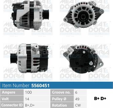 Meat & Doria 5560451 - Alternatore autozon.pro