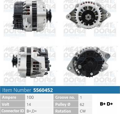 Meat & Doria 5560452 - Alternatore autozon.pro