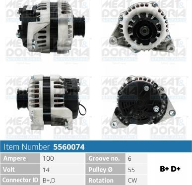 Meat & Doria 5560074 - Alternatore autozon.pro